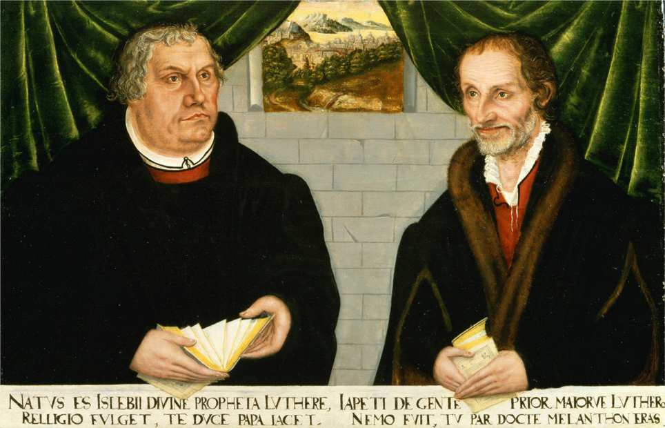 Lucas Cranach Młodszy (?), Portret Martina Lutra i Filipa Melanchtona, looted art